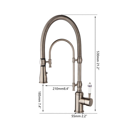 Zappo Gold Chrome Sink Faucet High Arc 360