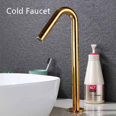 Tuqiu Smart Touch Bathrooomfaucet Gold Automatic Sensor Basin