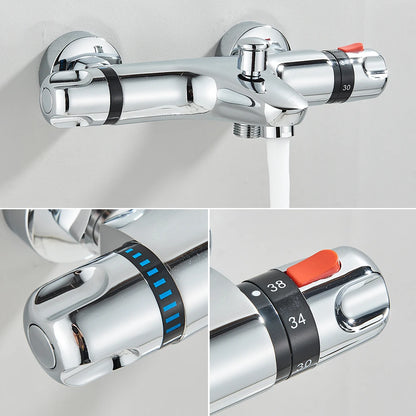 Chrome Thermostatic Shower Faucets Bathroom Thermostatic Mixer