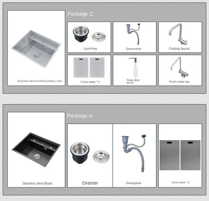 Nano 55 45 23cm Hidden Sink Groove Invisible