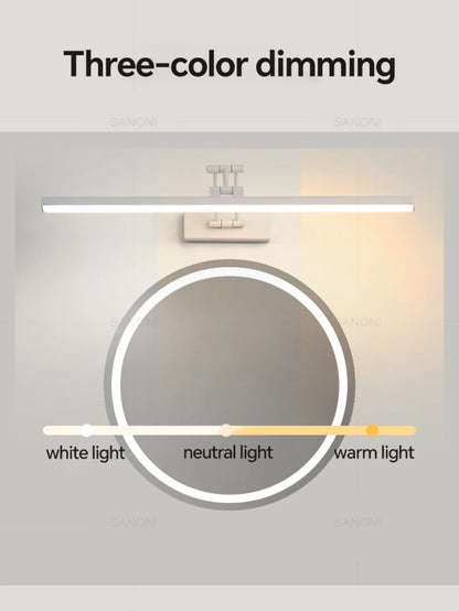 Modern Led Wall Lamp Bathroom Mirror Lamp Retractable