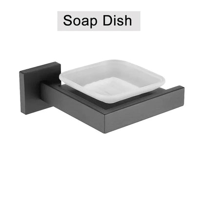 Gunmetal Stainless Steel Bathroom Accessorie Hardware Towel Rack