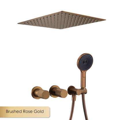 Aitana Minimalist Gun Grey Brass Ceiling Shower System