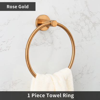 Bathroom Hardware 304 Stainless Steel Rose Gold Towel