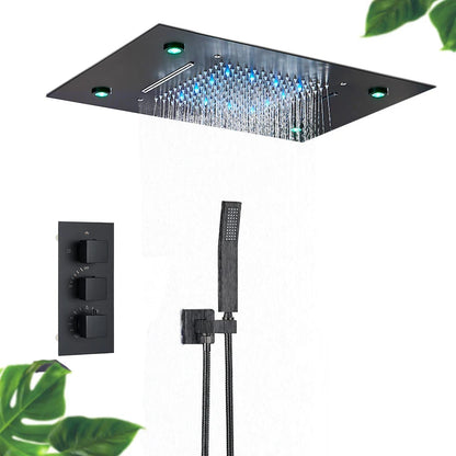 Thermostatic Luxury Shower Faucet Led Shower Ceiling Mount