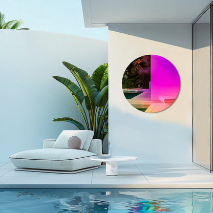 Wall Mirror Colorful Gradients Decor 26 Round Mirror