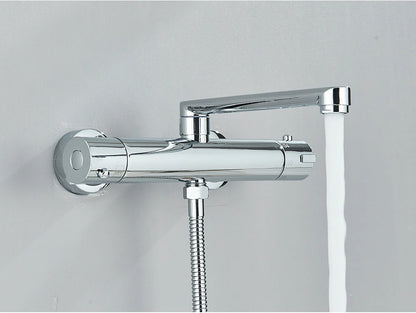 Chrome Black Bathtub Faucet Wall Mounted Thermostatic Shower