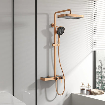 Orange Piano Bathroom Shower Waterfall Bathroom Mixer Faucets