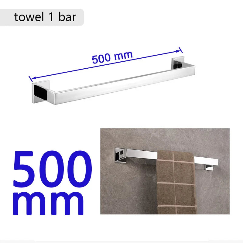 Stainless Steel Bathroom Hardware Mirror Chrome Polished Towel