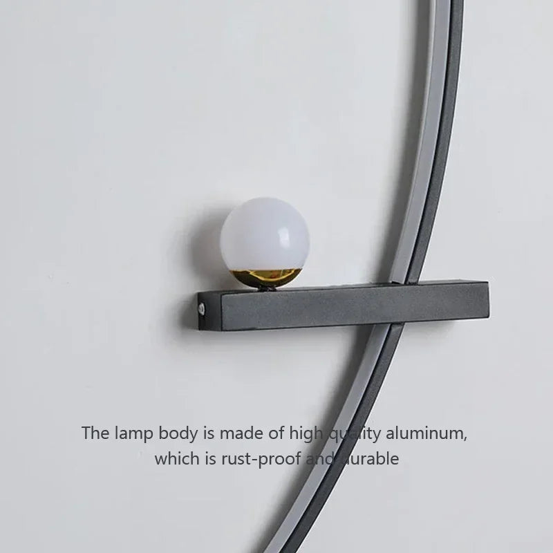 Modern Led Simple Art Bedroom Bedside Wall Lamp