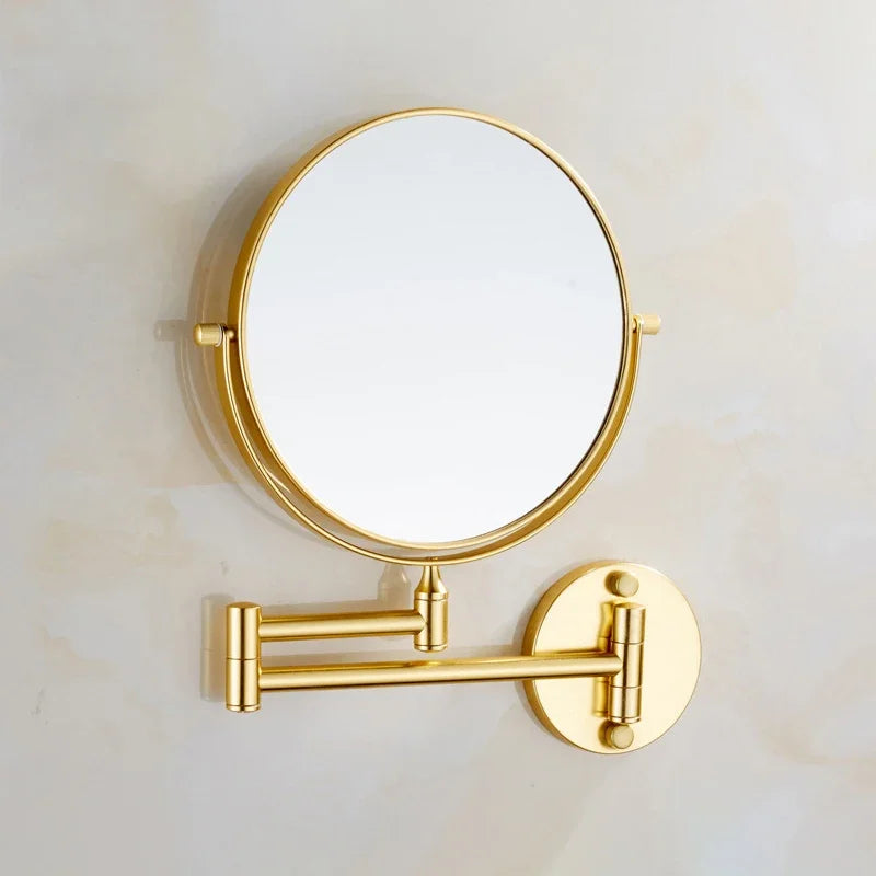 Rose Gold Touch On Led Folding Bathroom Mirror