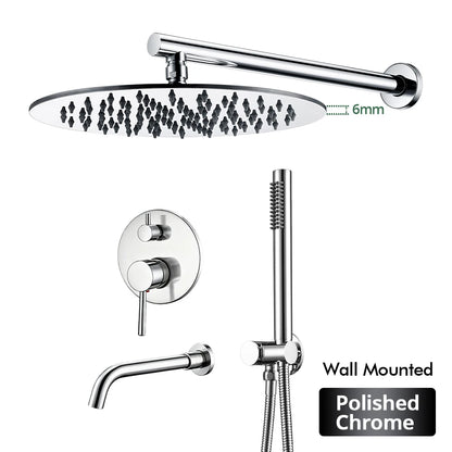 Bathroom Faucet Shower Mixer Tap Spout Black Solid