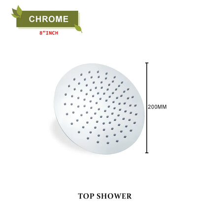 Round Stainless Steel Slim 8/10/12 Inch Large Rain