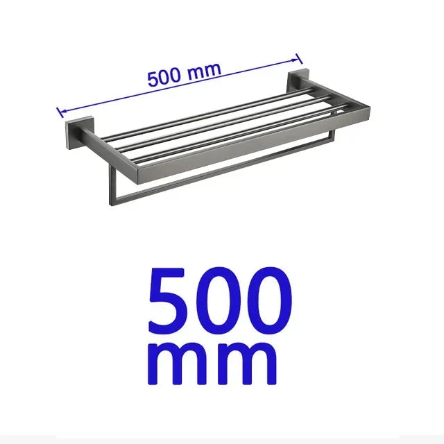 Gunmetal Stainless Steel Bathroom Accessorie Hardware Towel Rack