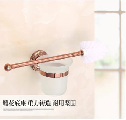 Bathroom Rose Gold Bath Towel Towel Ring Carved