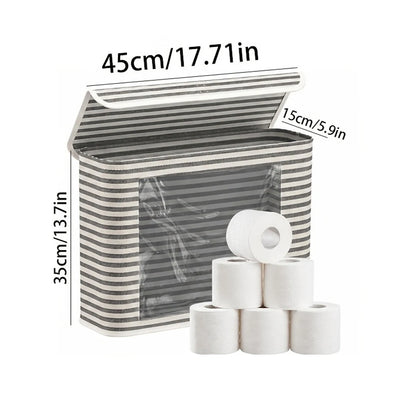 Foldable Toilet Paper Holder Lid Large Capacity Space-Saving