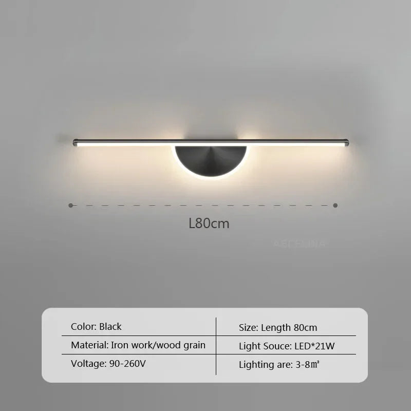 Modern Led Wall Lamp Bathroom Mirror Line Sconce