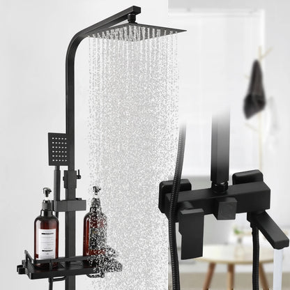 Sinlaku Rainfall Bathroom Shower Faucet Rack Shelf Bathtub