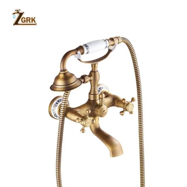 Zgrk Bathtub Faucets Brass Bathroom Faucet Mixer Tap
