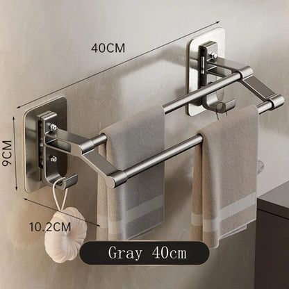 Self-Adhesive Two Layer Towel Holder Bathroom Towel Rack