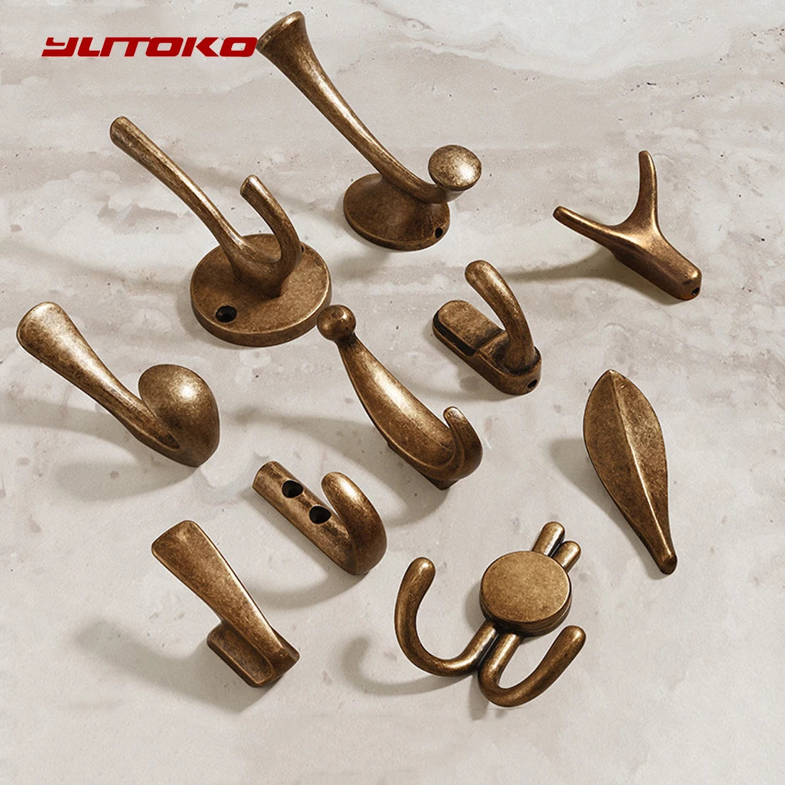 Yutoko Hook Moon Antique Wall Hanging Clothes Hook