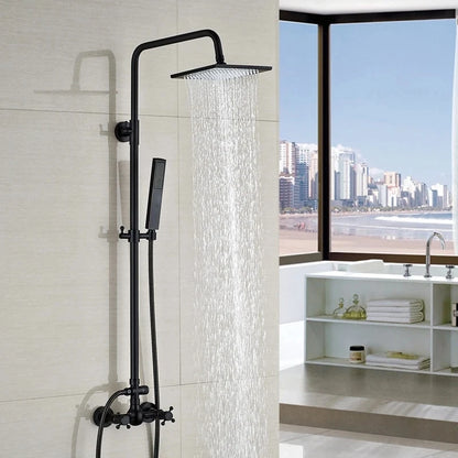 Kemaidi Bathroom Black Shower Wall Mounted Rainfall Shower