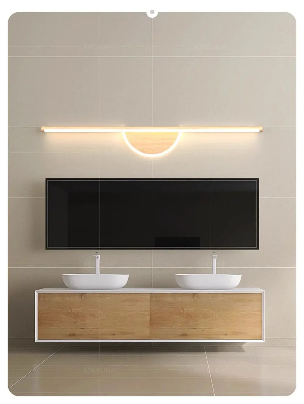 Modern Led Wall Lamp Bathroom Mirror Line Sconce