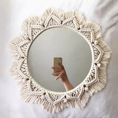 Wall Mirror Macrame Decorative Mirrors Boho Decor Wall