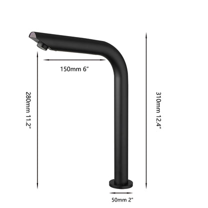 Kemaidi Matte Black Touchless Sensor Bathroom Sink Faucet