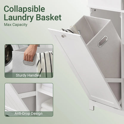 Sobuy Bzr104 High Wardrobe Fold-Out Bathroom Wardrobe Narrow