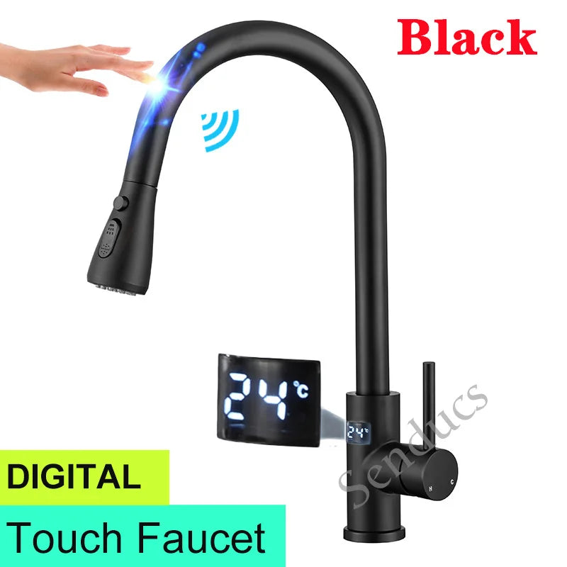 Smart Digital Touch On Faucets Stainless Steel Cold