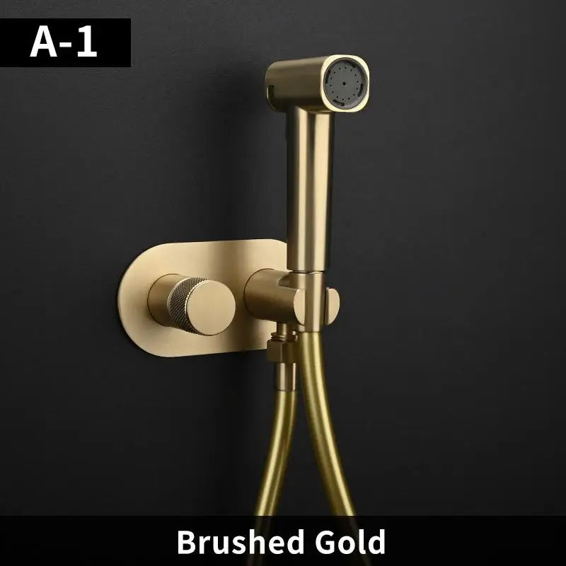 Brass Wall Mount Toilet Bidet Sprayer Faucet Cold