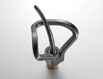 Faucet Bathroom Hollow Out Design Waterfall Basin Mixer