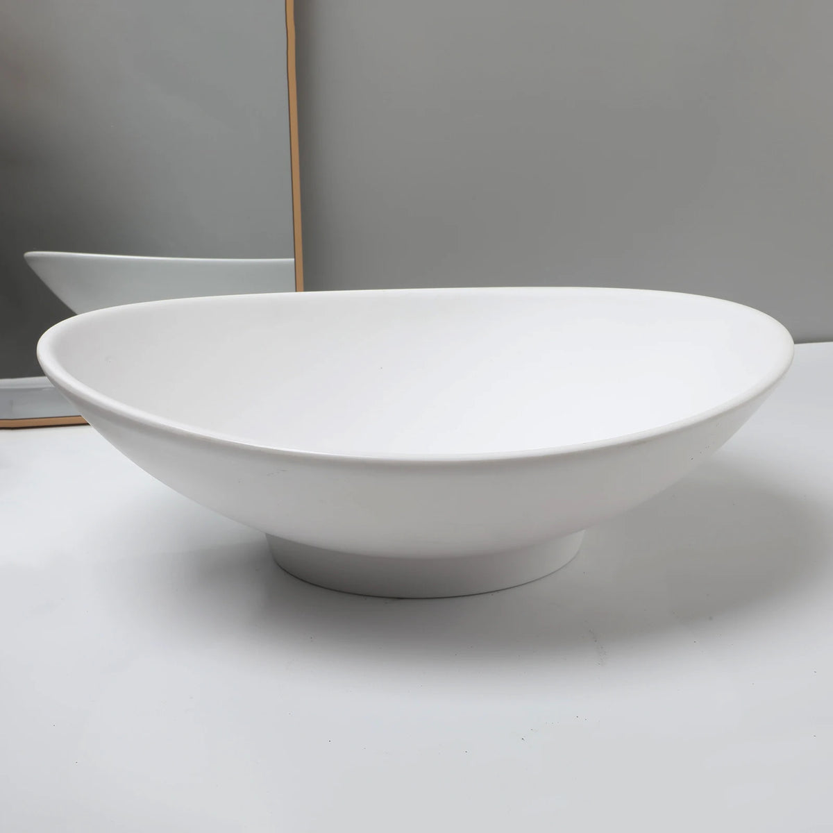 Zappo Oval Stone Resin Vessel Sink Small Black