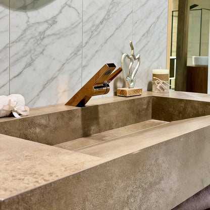Any Size Custom Medieval Style Marble Sink Bathroom