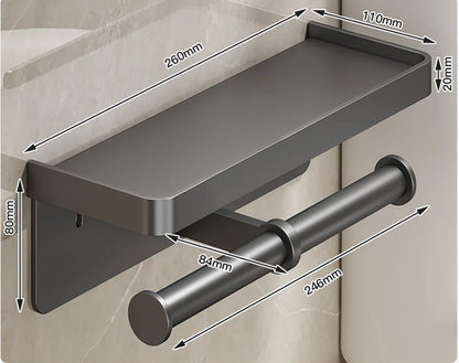 Toilet Paper Holder Wall-Mounted Double Layer Paper Roll