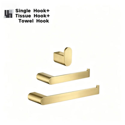 Brushed Gold Bathroom Toilet Brush Holder Toilet Paper
