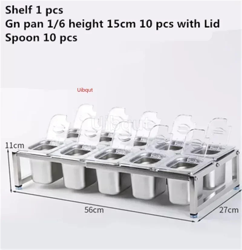 Stainless Steel Transparent Gn Pans Visible Food Exhibition