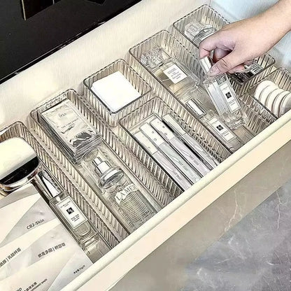 Transparent Modular Drawer Organizer Multi Use Storage Trays
