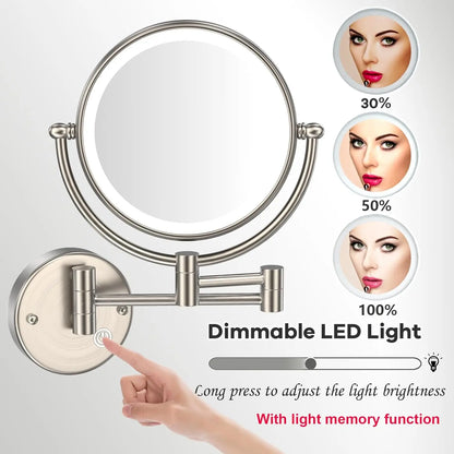 10x Magnifying Led Makeup Mirror Touch On Dual