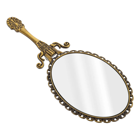 Zinc Alloy Handheld Compact Mirror Makeup Mirror Handle