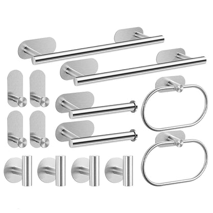 No Drilling Stainless Steel Towel Bar Paper Holder