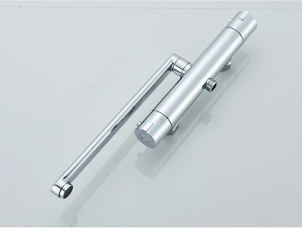 Chrome Black Bathtub Faucet Wall Mounted Thermostatic Shower
