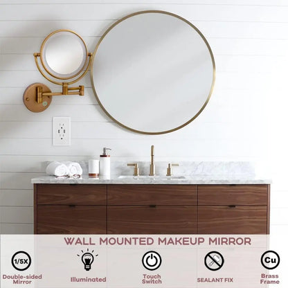 10x Magnifying Led Makeup Mirror Touch On Dual