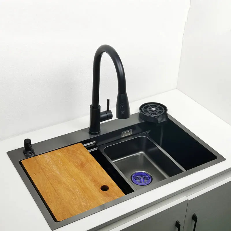 Nano Sink Matte Black Above Mount Washing Basin