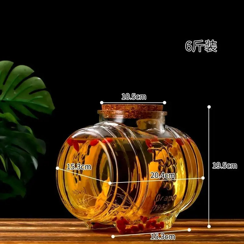Special Glass Wine Bottle Faucet Fruit Wine Ginseng