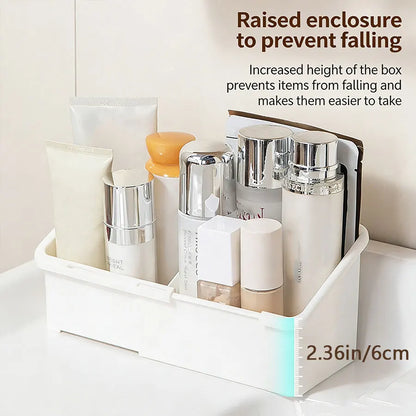 1/2/4pcs Mirror Cabinet Expandable Cosmetic Storage Box