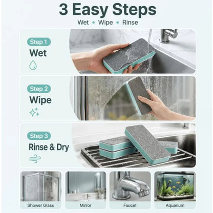 Glass Scale Magic Scrubber Cleaning Brush Bathroom Mirror
