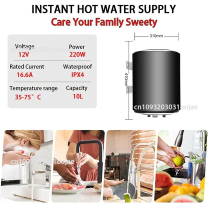 Electric Water Heater 12v 200w Instant Water Shower