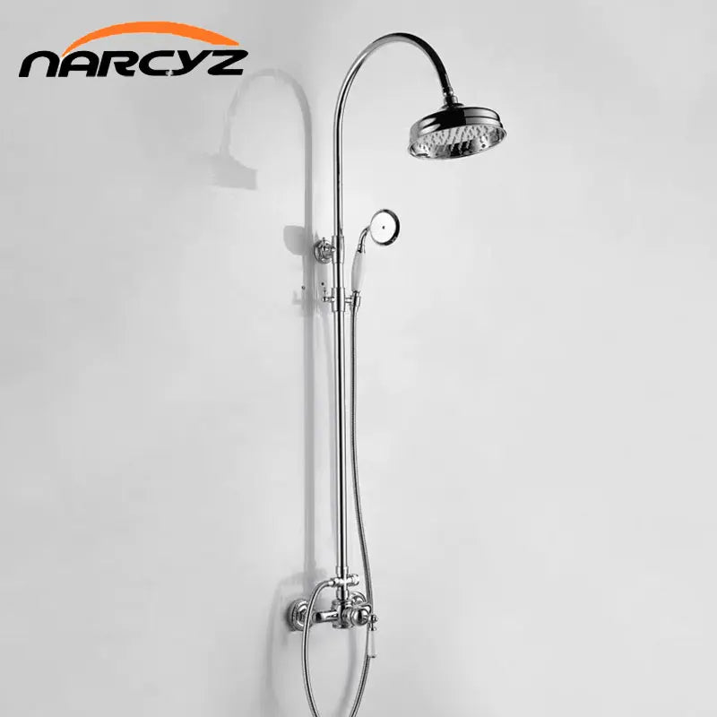 French Vintage Silver Bathtub Without Underflow Faucet Shower
